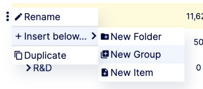 insert new group